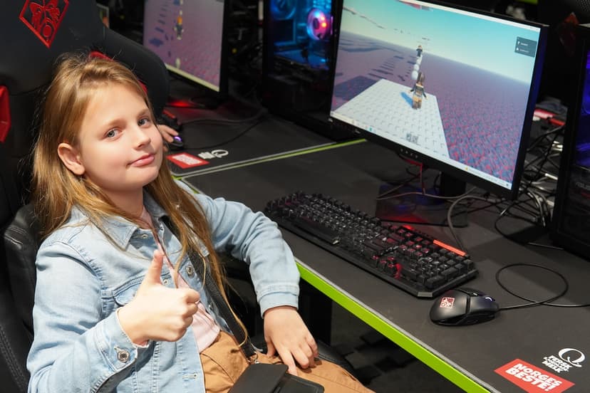 Barn som lærer Roblox på Eldorado Hub